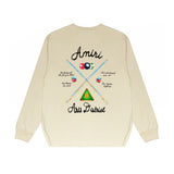 Amiri long sleeve shirts billiard cue printing