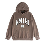 Amiri washed hoodie spider projection washed distressed printing