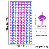 Themed Party Supplies  Shell Foil Fringe Curtain – Mermaid Ocean Theme Party Backdrop Decoration