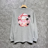 Amiri long sleeve shirts pink beach print