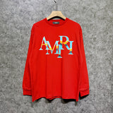 Amiri long sleeve shirts gradient overlapping letterprinting
