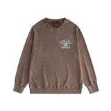 Amiri washed sweatshirt earth letterprinting washed and distressed