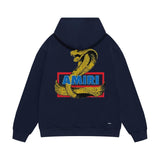 Amiri hoodie king cobra gold printing