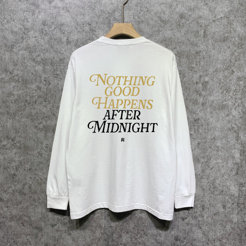 Amiri long sleeve shirts earth letter printing