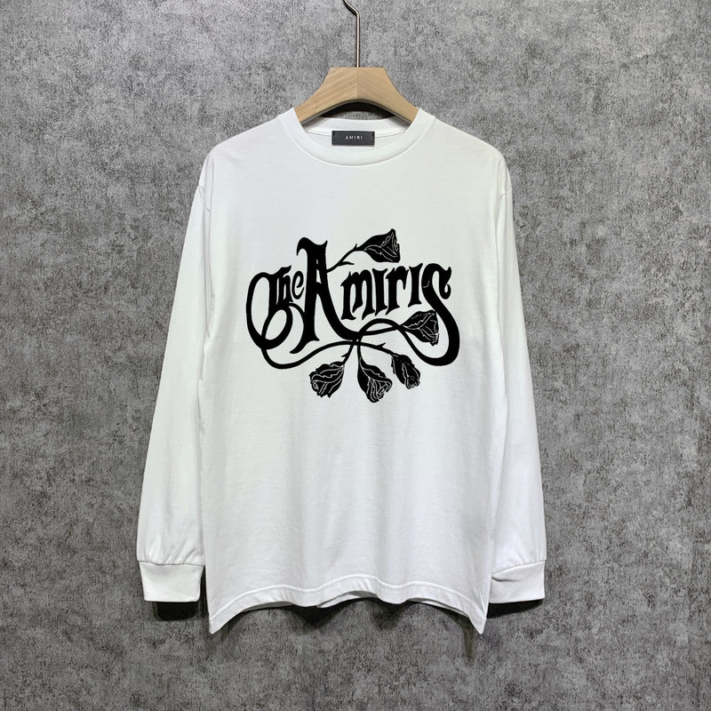 Amiri long sleeve shirts morning glory printing
