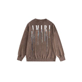 Amiri washed sweatshirt colorful ink splash paint mother printing