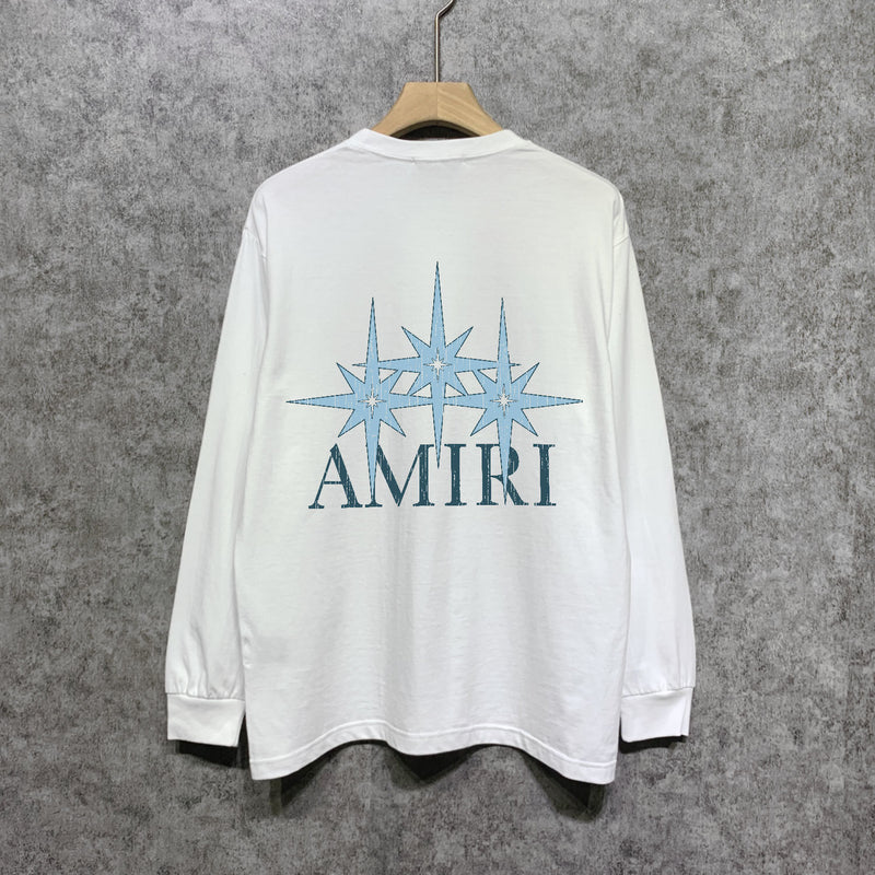 Amiri long sleeve shirts bone crack star printing
