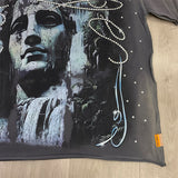 First Row T Shirts LOST UTOPIA UNEARTH CROPPED TEE White Ink Direct Injection Breathable Hot Drill