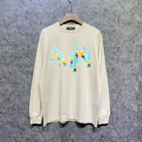 Amiri long sleeve shirts gradient overlapping letterprinting