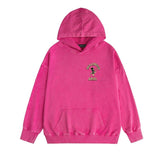 Amiri washed hoodie dice man printing distressed printing