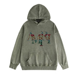 Amiri washed hoodie rainbow letter distressed printing