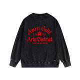 Amiri washed sweatshirt la limited art word printing washed and distressed