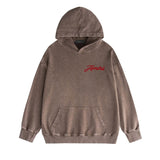 Amiri washed hoodie mottled pegasus distressed printing