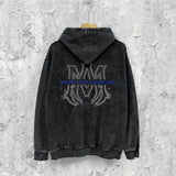 Amiri washed hoodie splashed ink large simple label distressed printing