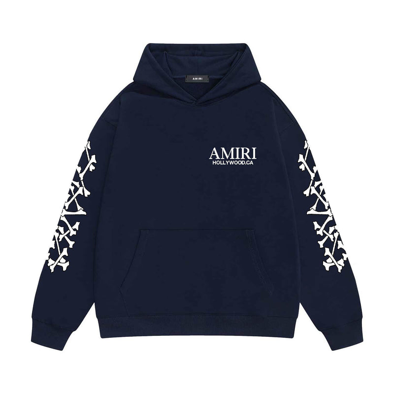 Amiri hoodie new bone sleeve printing