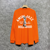 Amiri long sleeve shirts wolf music hand print