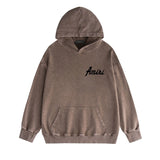 Amiri washed hoodie pure letter distressed printing