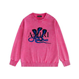 Amiri washed sweatshirt new font cobra print washed old