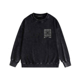 Amiri washed sweatshirt simple standard square scarf printing washed and distressed