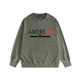 Amiri washed sweatshirt red font print washed old