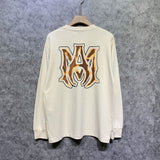 Amiri long sleeve shirts splash paint skeleton printing