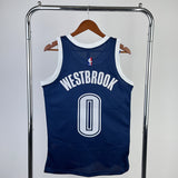 NBA Jerseys MN hot-pressed retro jersey SW Thunder team 201516 season, navy blue No. 0, Westbrook