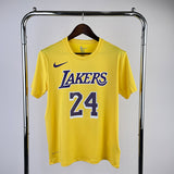 NBA Jerseys Lakers, yellow 24, quick-drying short sleeves