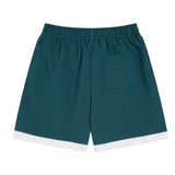 Rhude Shorts Color Matching Casual Sports Mesh Shorts