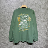 Amiri long sleeve shirts hollywood golden dragon printing