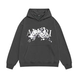 Amiri hoodie colorless floral print