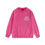 Amiri washed sweatshirt hollywood club printing washed and distressed