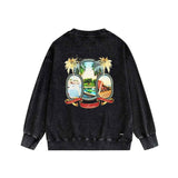 Amiri washed sweatshirt mirror printing washed and distressed