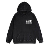 Amiri washed hoodie wolf music hand-made distressed printing
