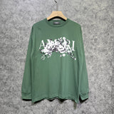 Amiri long sleeve shirts colorless flower printing