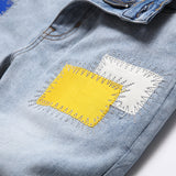 Mens Fashion Jeans Colored patch 8831#