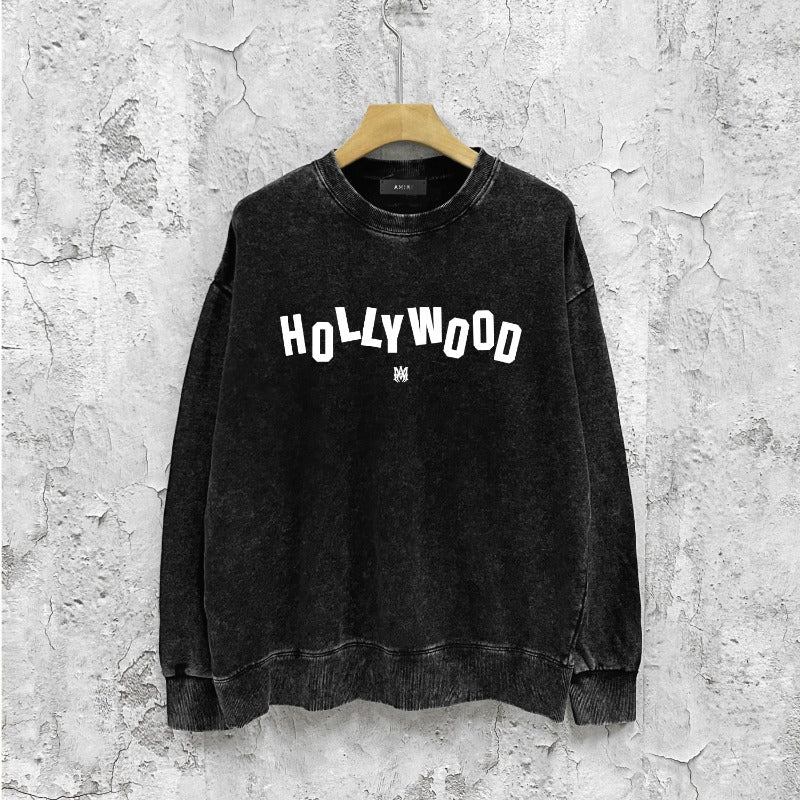 Amiri washed sweatshirt Hollywood alphabet print washed old