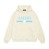 Amiri hoodie colorfulletter horizontal strip printing