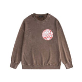 Amiri washed sweatshirt circle sketch printing washed and distressed