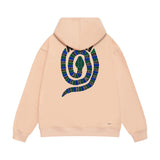 Amiri hoodie patchwork color snake print