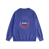 Amiri washed sweatshirt splattered color ring printing washed and distressed