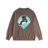 Amiri washed sweatshirt panther print washed old