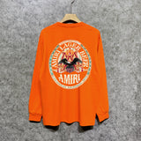 Amiri long sleeve shirts oil painting flying eagle printing
