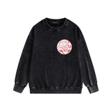 Amiri washed sweatshirt circle sketch printing washed and distressed