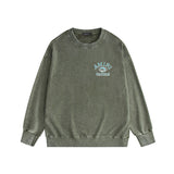 Amiri washed sweatshirt earth letterprinting washed and distressed