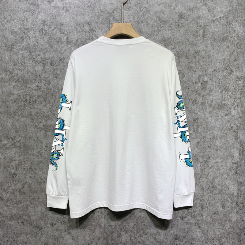 Amiri long sleeve shirts overlapping letter dragon printing