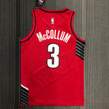 NBA Jerseys Trailblazer, Red (JORDAN) No. 3, McCollum