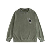 Amiri washed sweatshirt black panther printing washed and distressed
