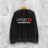 Amiri washed sweatshirt red font print washed old