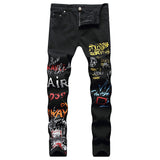 Mens Fashion Jeans Street graffiti style 5601# 5608#