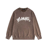 Amiri washed sweatshirt text cross print washed old